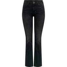 Only Blush Mid Waist Flared Jeans - Washed Black