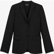 The Kooples Womens Bla01 Single-breasted Wool Blazer BLA01