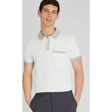 Club Monaco Feeder Collar Polo in White. L, M, XL/1X