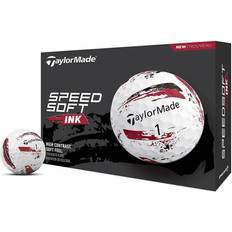 TaylorMade SpeedSoft Golf Balls Ink Red