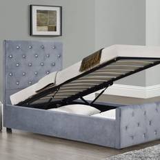 Frame Beds on sale Plush Velvet Diamante Chesterfield Frame Bed