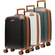 Infinity Leather Carnaby Cabin Suitcase Hard Shell Luggage Carry On Easyjet, Ryanair, Jet 2