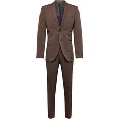 Jack & Jones Slim Suits Jack & Jones Franco Super Slim Fit Suit - Brown/Mulch