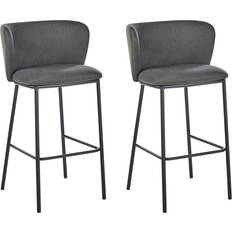 Beliani Modern Mina Dark Green Bar Stool 98cm 2pcs