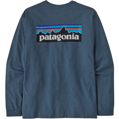 Patagonia Men's Long Sleeved P 6 Logo Responsibili Tee - Utility Blue