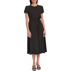 Calvin Klein Women's Belted A-Line Dress - Black