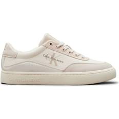 Calvin Klein Women Shoes Calvin Klein Jeans Cupsole Leather Mix Trainer White, White, 37, Women