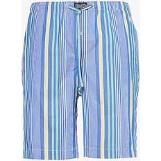 Polo Ralph Lauren Blue - Men Sleepwear Polo Ralph Lauren Mens Bluestripe Logo-embroidered Regular-fit Cotton Pyjamas Shorts Blue Multi Stripe