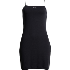 Nike Slim Dresses Nike Sportswear Chill Knit Women's Tight Mini Rib Cami Dress - Black/Sail