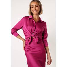 Petal & Pup Petal and Pup Women's Narissa Satin Shirt Magenta