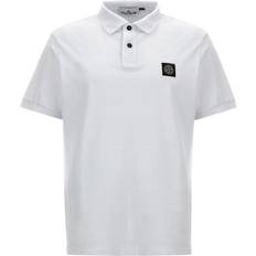 Stone Island Logo Patch Polo Shirt - White