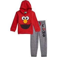 Sesame Street Elmo Baby Boys Fleece Hoodie & Jogger Pants Red/Gray Months