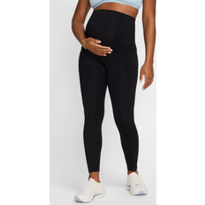 Nike One Women's High-Waisted 7/8 Leggings with Pockets Maternity Black Polyester/Elastane