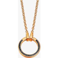 Esprit Rose Gold Plated Silver Black Cubic Zirconia Ring Pendant ELNL92249D800