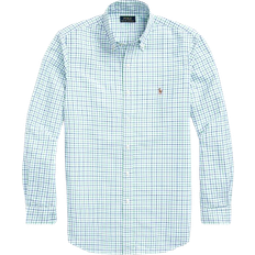 Ralph Lauren Classic Fit Tattersall Performance Shirt - White/ Emerald Multi