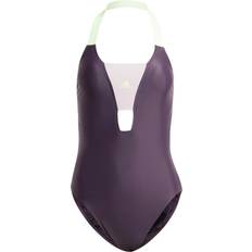 Adidas Women's Sportswear Colourblock Swimsuit - Aurora Black/Preloved Fig