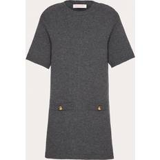 Women - Wool Dresses Valentino WOOL JUMPER Woman DARK GREY