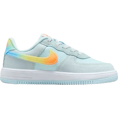 Nike Force 1 Low EasyOn PSV - Glacier Blue/Light Lemon Twist/Aquarius Blue/Total Orange