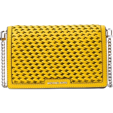 Michael Kors Jet Set Medium Hand-Woven Leather Crossbody Bag - Bright Dandelion