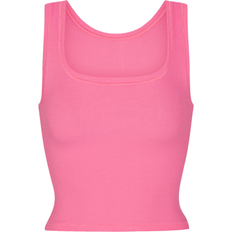 SKIMS Cotton Rib Tank - Sugar Pink