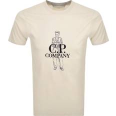 CP COMPANY T-shirts & Tank Tops CP COMPANY Logo T-Shirt Sn42 Beige