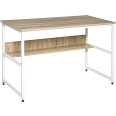 Homcom 2-Tier Oak Writing Desk 60x120cm