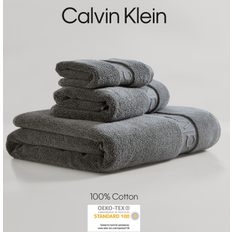 Calvin Klein Iconic Solid Cotton 3 Bath Towel Gray