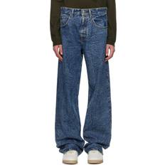 MM6 Maison Margiela Blue Crinkled Jeans 993 Blue