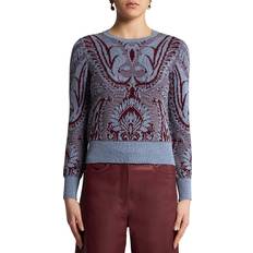 Etro Paisley Wool Sweater Gray 50 IT/14 US