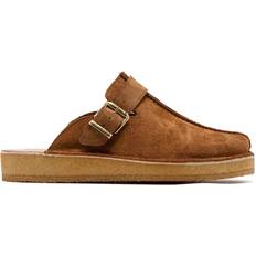 Brown - Women Clogs Clarks Trek Suede Women's Mule Shoes Caramel Women x