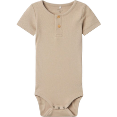 Name It Kab Short Sleeved Romper - Pure Cashmere (13218874)