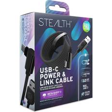 Stealth Link Meta Quest 2 & 3 3.0 USB A - USB C Angled M-M 5m