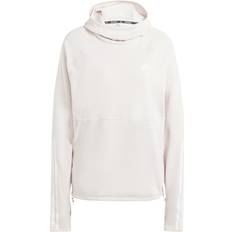 Running - Women Jumpers Adidas Women's Own The Run 3-Stripes Hoodie - Putty Mauve