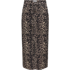 Only Anlie Leopard Printed Skirt - Black