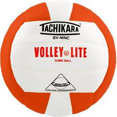 Tachikara SV-MNC Volley-Lite volleyball with Sensi-Tech cover, regulation size but lighter orange/white