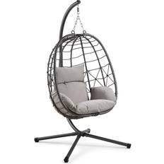 Black Patio Chairs Garden & Outdoor Furniture VonHaus Hanging Egg