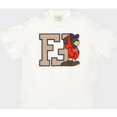 Fendi Boy's Monogram Bear Graphic T-Shirt, 8-14 WHITE