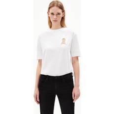 Armedangels TARJAA Å EMBRO Frauen Loose Fit T-Shirt weiss