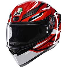 Large Motorcycle Helmets AGV Full-face helmet k1 lion black/red/white