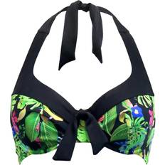 Pour Moi St Lucia Halter Underwired Non Padded Bikini Top - Tropical