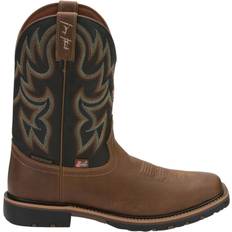 Justin Fireman Square Toe Cowboy - Black/Brown