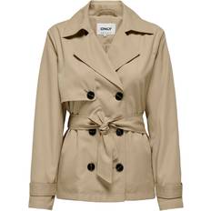 Only Chloe Short Trenchcoat - Brown/Tannin