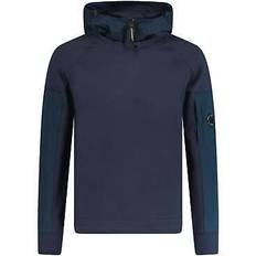 CP COMPANY Polyester Clothing CP COMPANY quarter-zip lens hooded sweatshirt navy