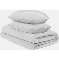 OHS 10.5 Tog Teddy Fleece Duvet Cover Grey, Silver (200x200cm)