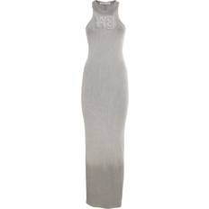 Alexander Wang Distressed Edge Maxi Dress - Light Grey