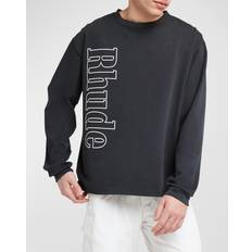 Rhude SIDE LOGO LS TEE men Longsleeves black in size:XL