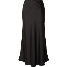 Selected Satin Maxi Skirt - Black