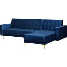 Beliani Toomey Navy Blue Sofa 267cm 4 Seater