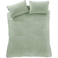 Catherine Lansfield Seersucker Duvet Cover Green (260x220cm)