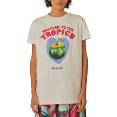 Farm Rio Welcome To The Tropics Organic Cotton T-shirt - White